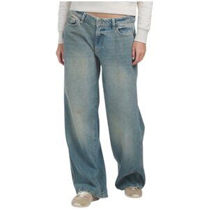 WARP + WEFT Mid Rise Wide Leg Jeans